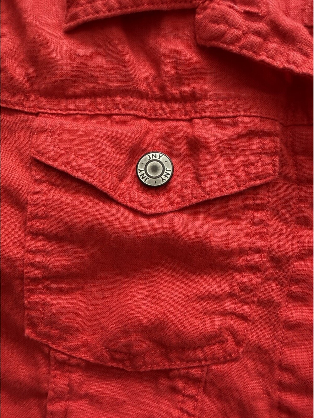 JNY Jones New York 100% Linen Jacket Natural Fibers Layers Fall Spring Casual S - Picture 2 of 15